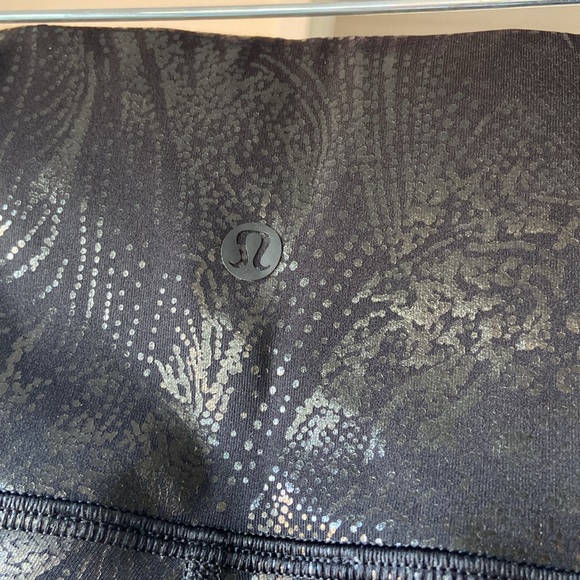Lululemon Wunder Under Hi-Rise Tight 28" *Shine in Acclimatize Black Black Foil - Picture 7 of 9